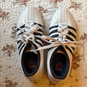 K-Swiss Women’s White and Navy Sneakers
